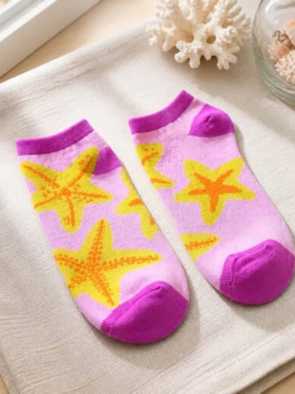 6 Pairs Women's Low Cut Ankle Socks Size 9-11 Colorful Cartoon Character Novelty
